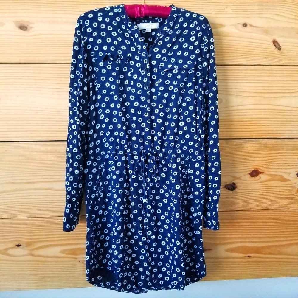 [Loft] Bubble Print Shirtdress